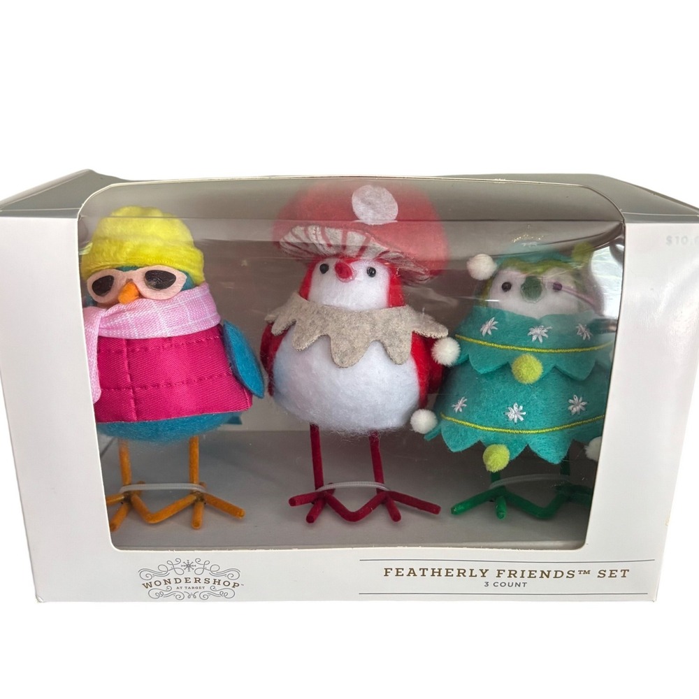 Wondershop Featherly Friends | NEW | 3 Bird Set | Winter Holiday | 2024